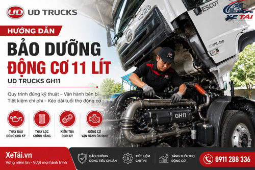 Hướng dẫn bảo dưỡng động cơ 11 lít UD Trucks GH11 đúng kỹ thuật | XeTải.vn